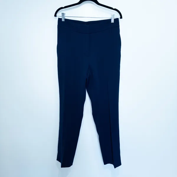 New Quince Navy Blue Stretch Crepe Ankle Pants Size 8 - Image 2