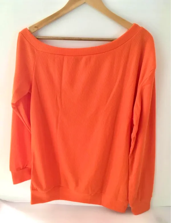 Pumpkin Sweatshirt, XL Orange - Image 2