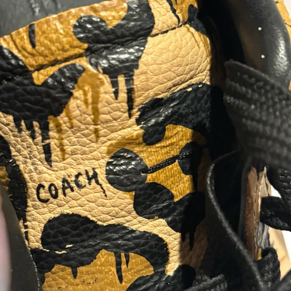 Coach High Line Wild Beast Leopard Print Pebble Leather Low Top Sneakers Sz 8.5 - Image 12
