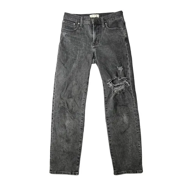 Madewell Black Mid-Rise Perfect‎ Vintage Straight Jean - Image 2