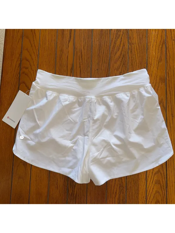 Lululemon Fast & Free Short High Rise 3” Split, White Size Large/Size 10 NWT - Image 2