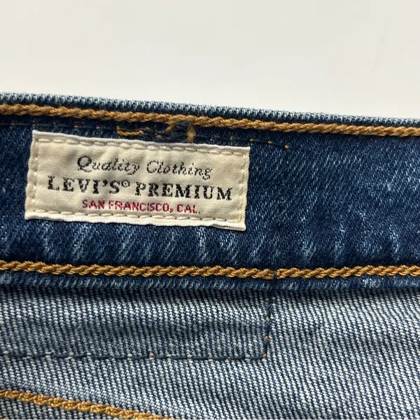 Levi’s Premium Denim Wedgie Straight Jean Womens Size 27 Blue‎ High Rise Button - Image 3