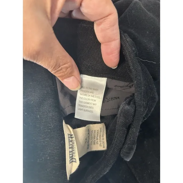 Duluth Trading Co Corduroy High Rise Skinny Ankle Pant Womens 14 Black - Image 4