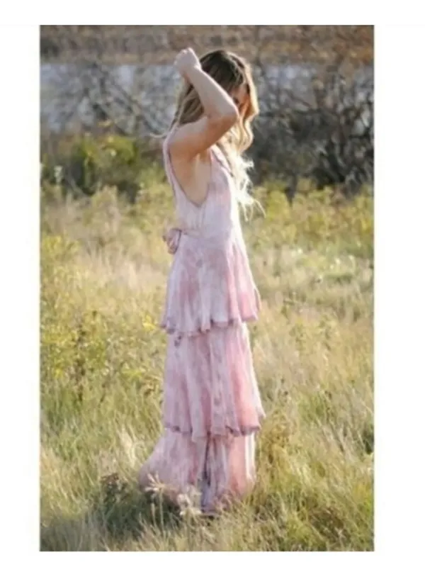 Free People New Romantics Boho Maxi Tie Dye Dress - Image 5