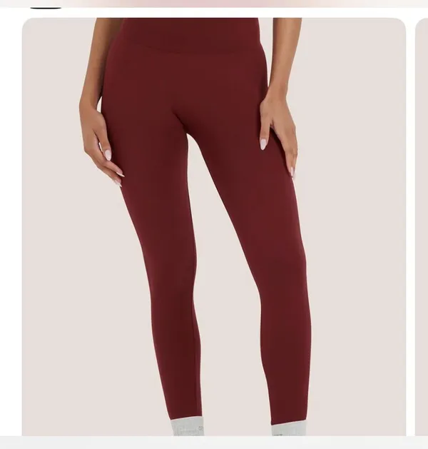 Set Active brick red high waisted leggings - Image 2