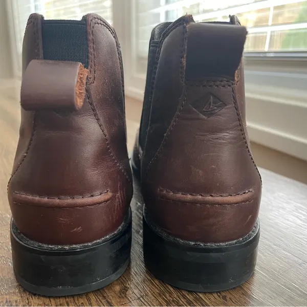 Sperry Brown Leather Chelsea Boots Booties - Size 7.5 - Image 4