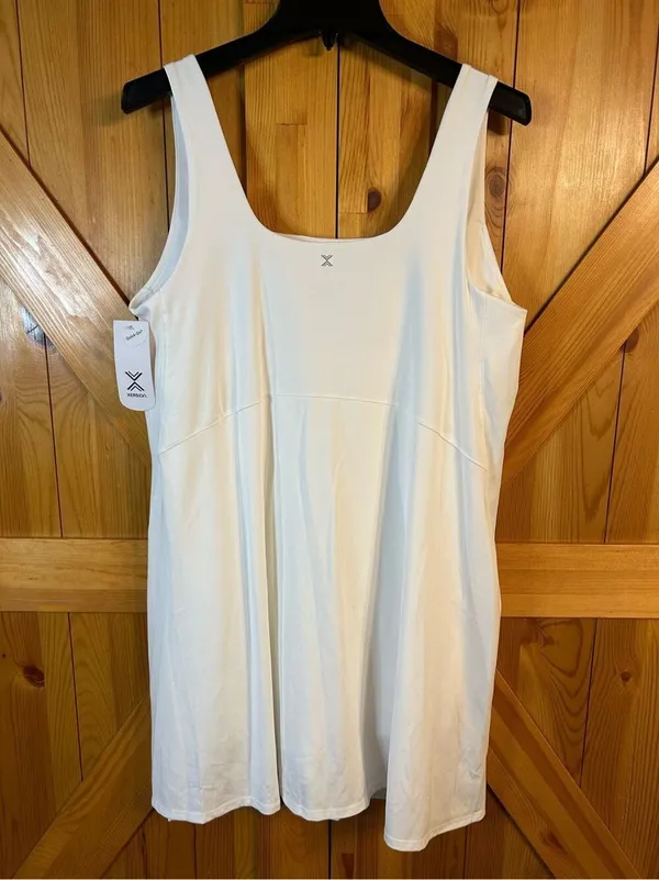 Xersion Everultra-Lite Sleeveless Tennis Dress Size XL White nwt (0246) - Image 4