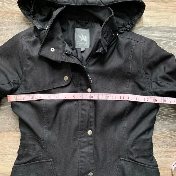 Spiewak Black Long Hooded Winter Coat M - Image 7