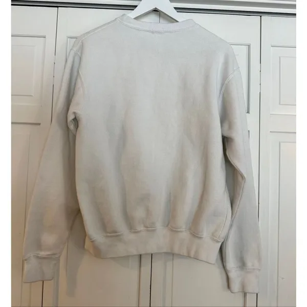 Brandy Melville John Galt one size white MADRID crewneck sweatshirt - Image 7