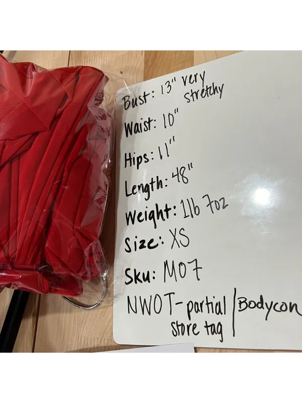House Of CB Valentina Bodycon One Shoulder Glam Midi Dress Red Size XS NWOT - Image 8
