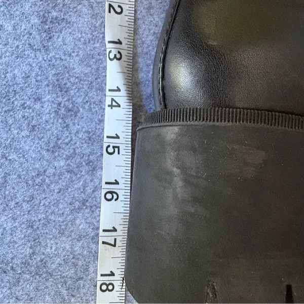 Zara Knee high Boots with a chunky heel and lug soles black size 36 - Image 10