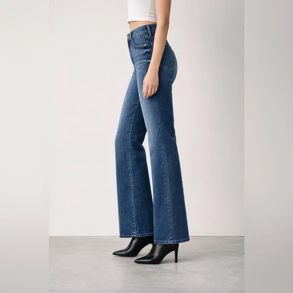 Fidelity‎ Denim Katie High Rise Classic Flare Wide Leg Jeans St Tropez Size 25 - Image 2