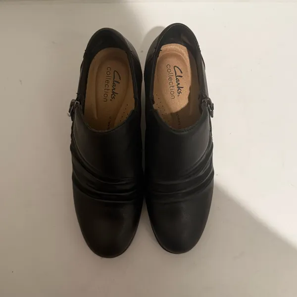 Clarks Collection Emily 2 Braley Black Leather Ankle Booties Boots Size 7.5 - Image 4