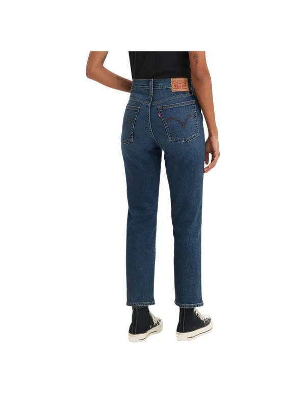 Levi's Womens Wedgie Button Fly Straight Jeans Indigo Here We Go Blue 26x28 - Image 9