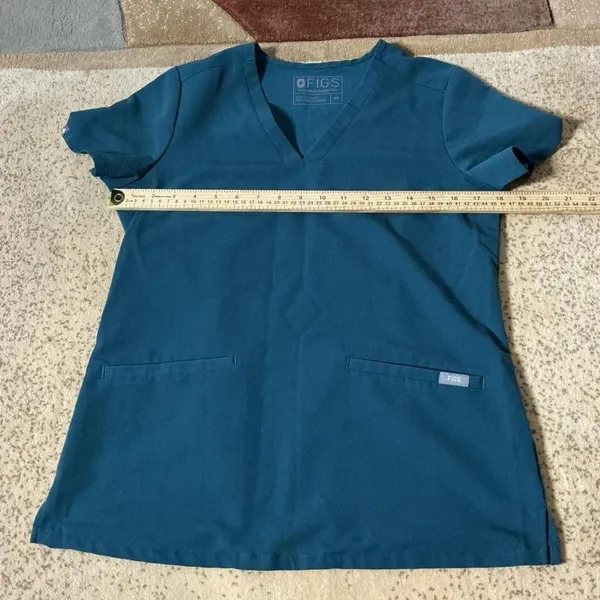 FIGS Casma V-Neck Scrub Top Blue Technical Collection FW1100 XS‎ - Image 3