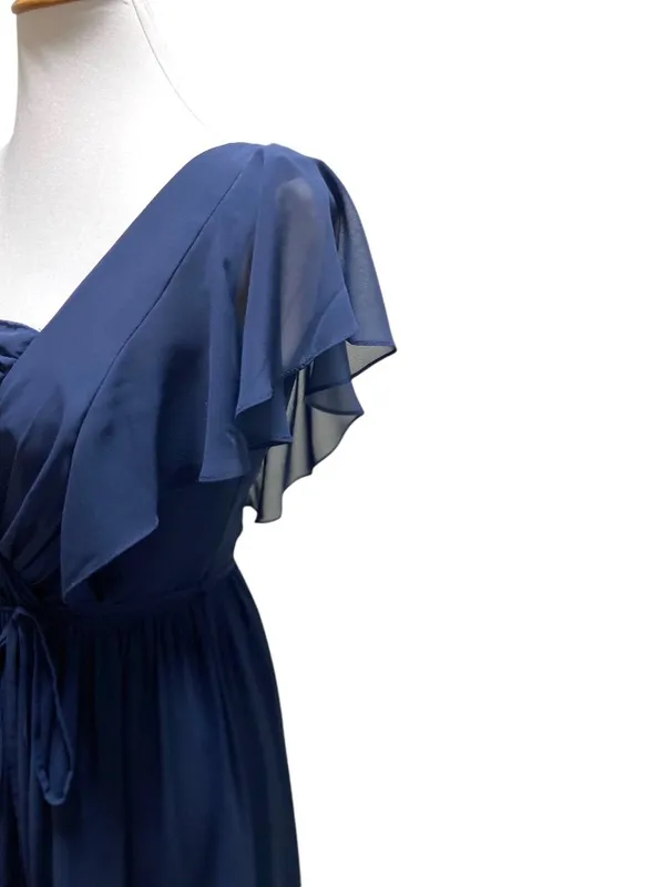 White By Vera Wang Maxi Dress Navy Blue Size 2 Wedding Special Occasion Boho - Image 8
