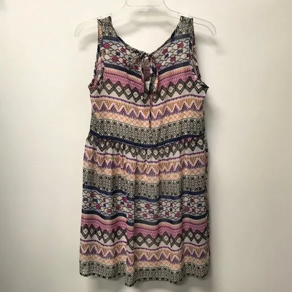NWOT BeBop Printed Boho Sheer Cami Skater Dress - Image 3
