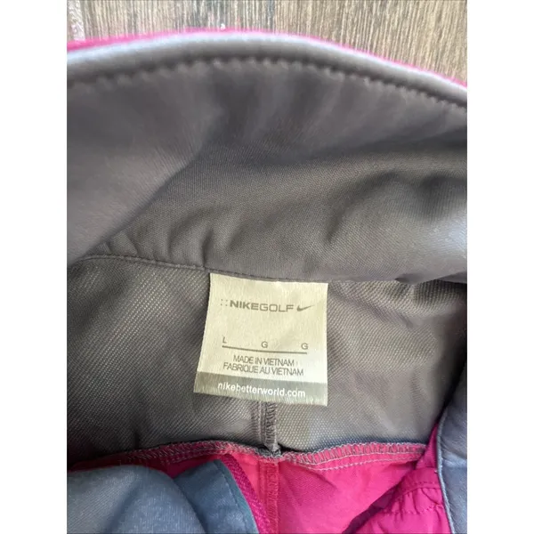 Nike Golf Womens Vibrant‎ Pink 1/4 Zip Pullover Jacket Lightweight Zip Pockets L - Image 2