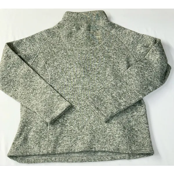 Realtree Women's Quarter Zip Sweater Fleece Pullover Heather Gray Camo L - Image 9