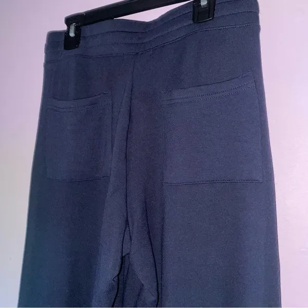Quince Size XS Modal Sweatpants Wide Leg Crop Navy Pull On - Image 5