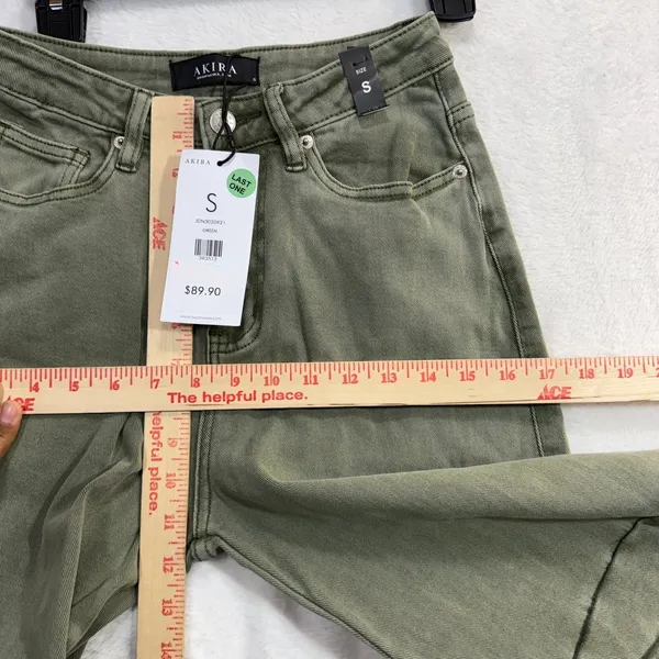 NWT Akira S‎ Green Utility Cargo Pants Pockets Streetwear Y2K Grunge Cyberpunk - Image 8