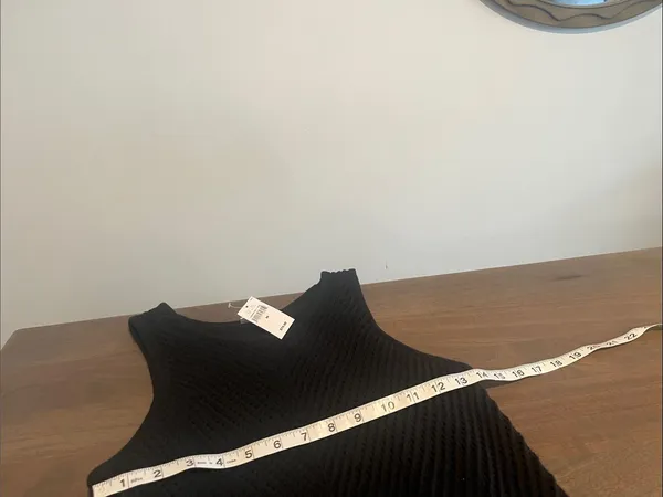GAP Black Textured Sleeveless Midi Dress Sz M NWT - Image 4