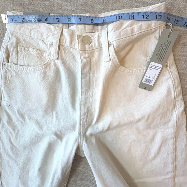 NWT HUDSON James High Rise Wide Leg Forward Seam Ecru Jeans‎ Womens 27 Ret $265 - Image 12