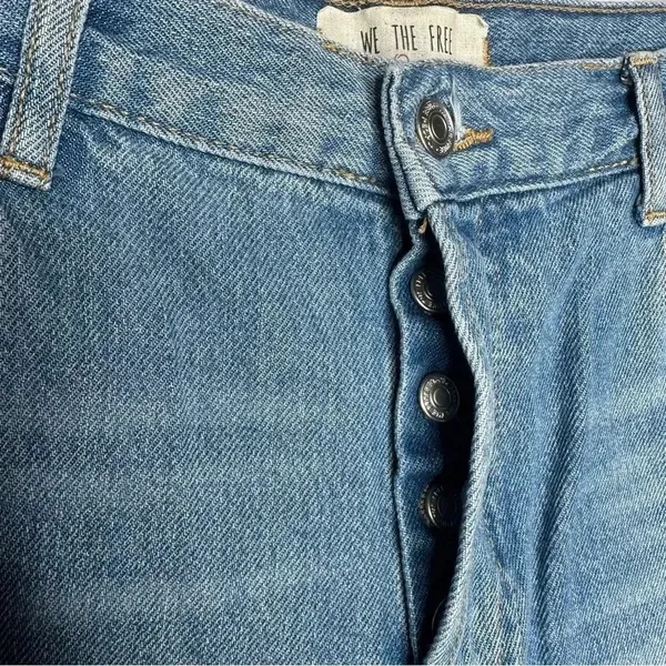 Free People Maggie Mid Rise Straight Leg Jeans in Aged To Perfection Size 27 - Image 5