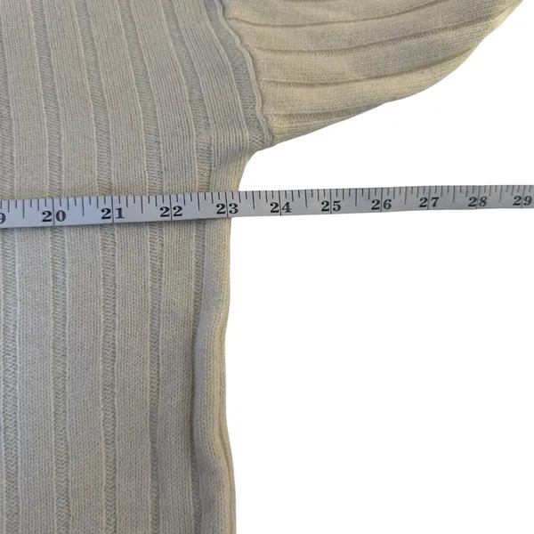 Banana Republic Womens Ivory Ribbed Roll Neck Sweater Merino Wool Cashmere Small - Image 10