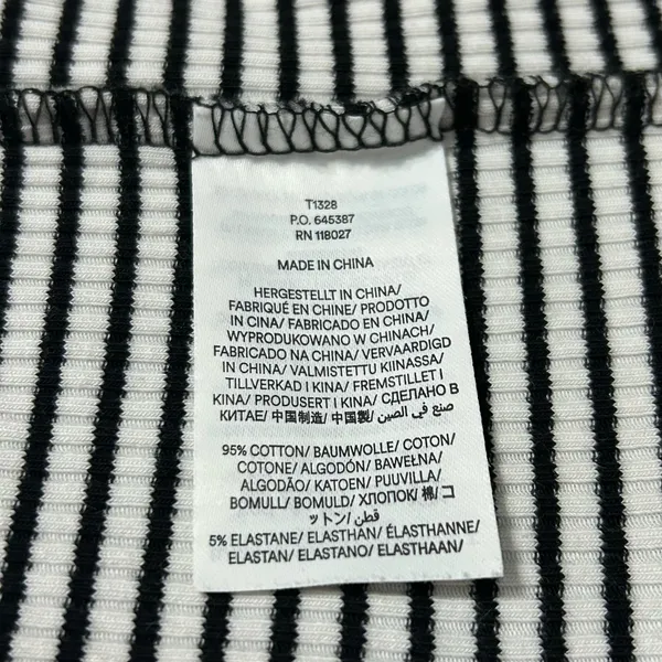 Boden High Neck Cropped Stripe Ribbed Pullover  - Image 4