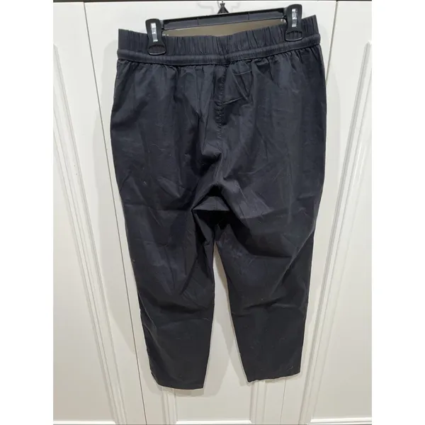 Pact Black Organic Cotton Pull On Drawstring Pants Size Large Granola Minimalist - Image 2