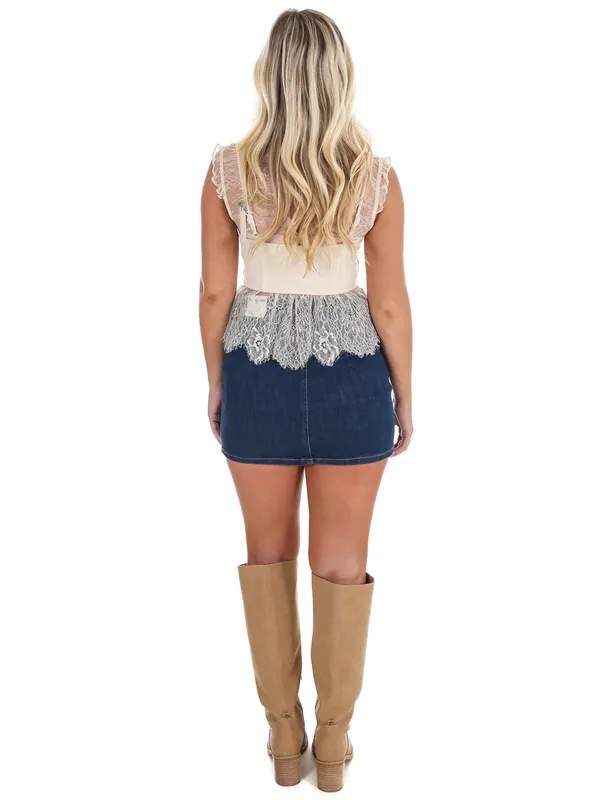 Cream lace top White - Image 3