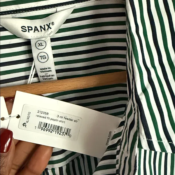 NEW SPANX® Poplin Oversized Button-Up Shirt XL - Image 7