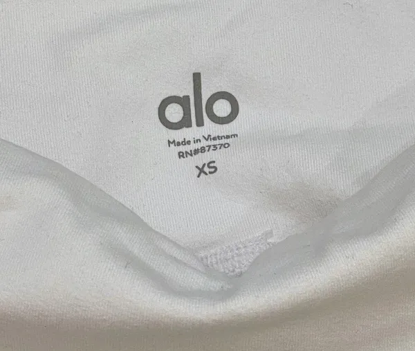 Alo Yoga XS Epic Legging White Compression Tight Workout Pant Gym Barre Mesh - Image 7