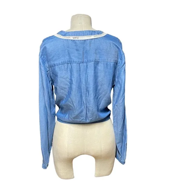 Lovers + Friends Carmine Chambray Tencel Top Size‎ Medium - Image 10