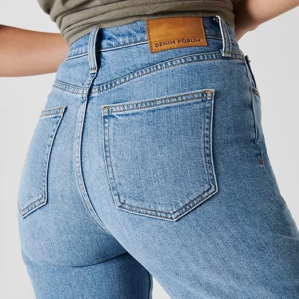 Denim Forum The Arlo High Rise Straight Jeans in Blue‎ Size 26 - Image 5