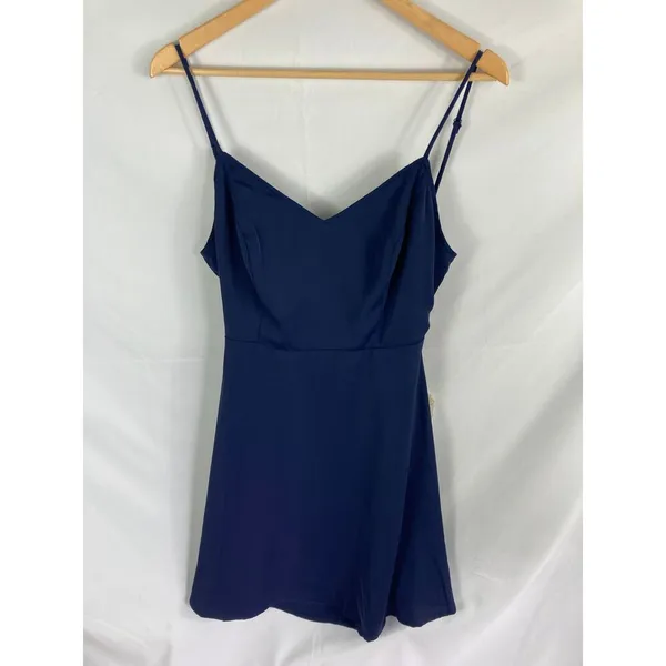 NWT Altar'd State Bow Back Sleeveless Mini Dress Navy Size Medium - Image 6