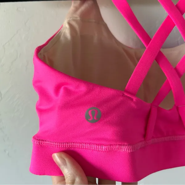 Lululemon Energy Sports Bra in Paris Pink Size 6 Activewear Workout Gym - Image 2