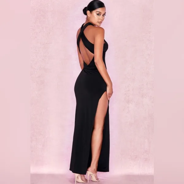 NEW NWT House of CB Odette Cross Front Cutout Maxi Dress - Image 3