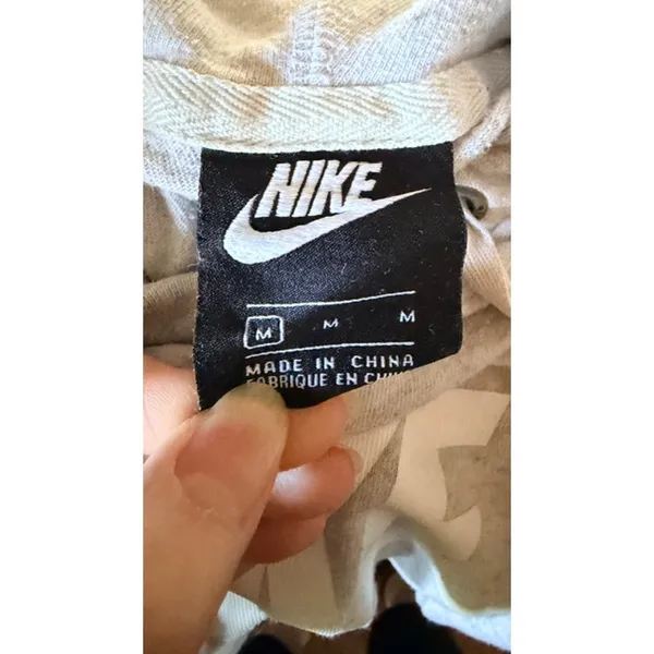 Nike Women’s Size M Hoodie & Long Sleeve Tee Lot Gray Olive Swoosh Just Do It - Image 5