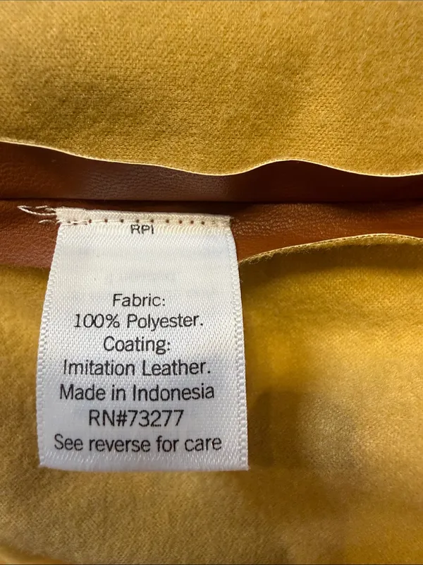 NWT Nine West faux leather wrap dress maple brown M *flaw* - Image 6