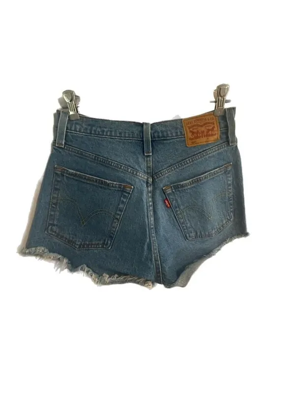 Levi's 501 Original Cut-Off Denim Shorts Size W25 - Image 2