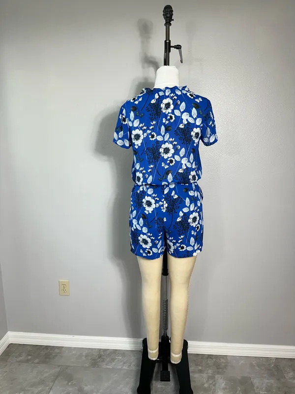 Fleur Bleue Womens Romper Size 4 Jumpsuit Floral One Piece Summer Travel - Image 2