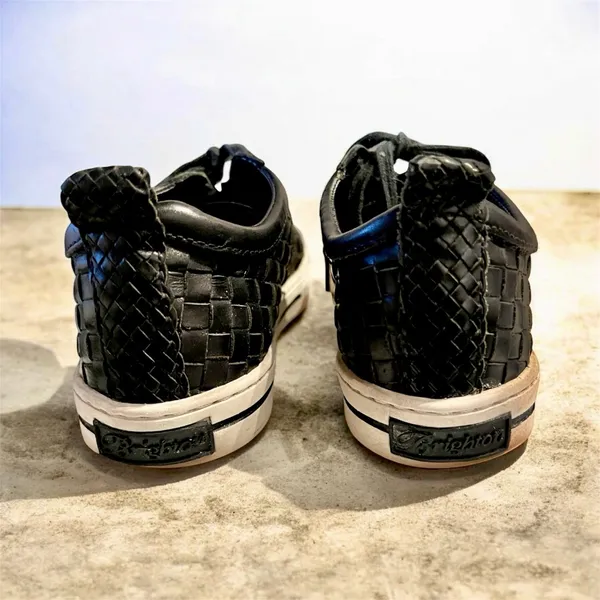 Brighton Woven Leather Sneakers Ferrara Monte Black Sz 9M Ret $235 Padded Comfy - Image 7
