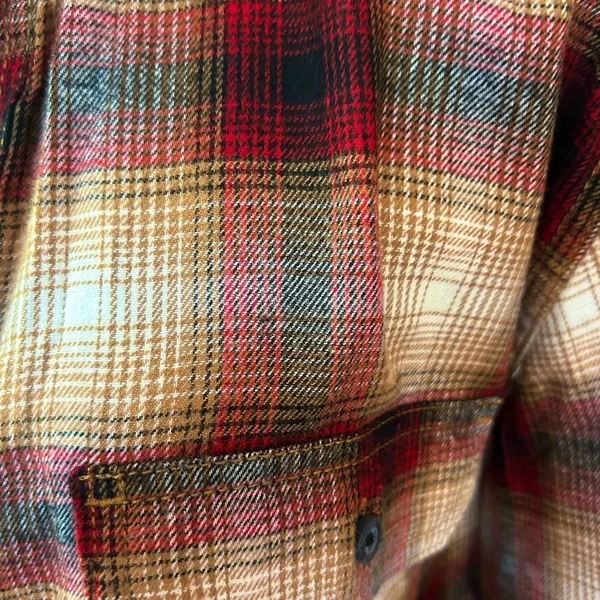 lumberjack chic Fall oversized buffalo plaid button down shirt 90s grunge M/L Size M - Image 5