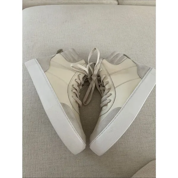 UGG Jasmine Hightop Zilo Sneaker, Cream/Ivory, Size 11, Like new Display pair - Image 4