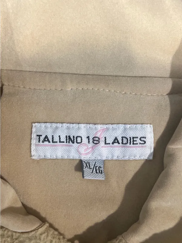 Tallino 18 Ladies Vintage Y2K Suede Leather Jacket Full Zip Lined XL Pockets - Image 6