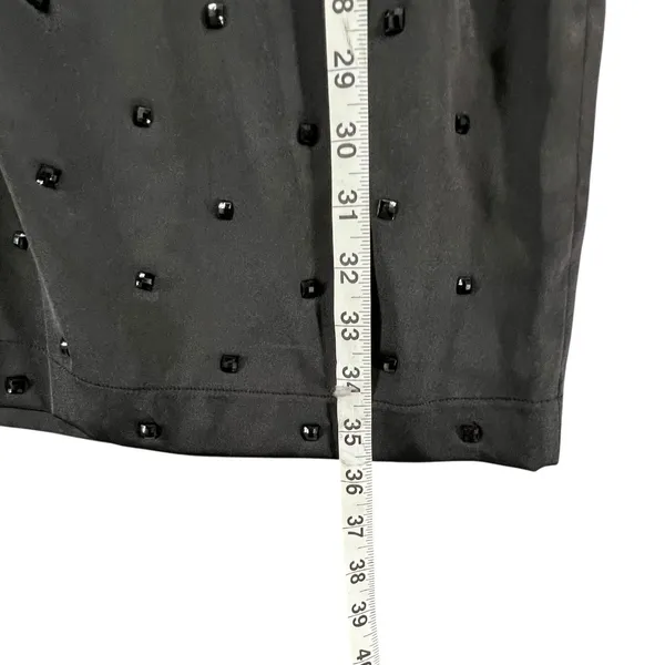 Allen Schwartz Prive Dress 12 Black Jeweled One Shoulder Blouson Evening Party‎ - Image 11