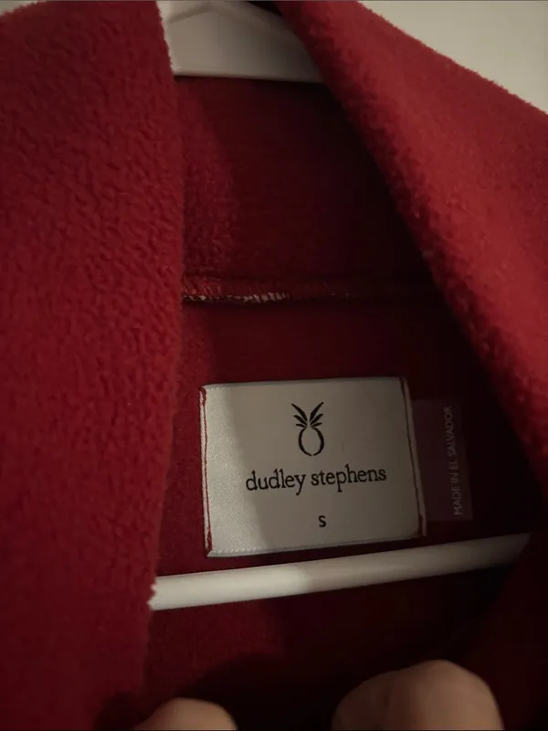 Women’s Red Fleece Turtleneck Fleece Pullover with Pink Trim - Image 3