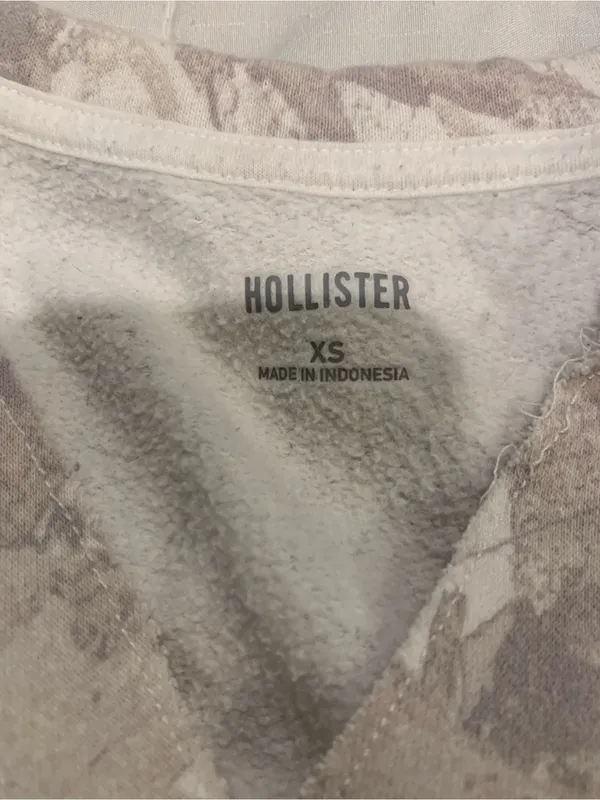 HOLLISTER Light Camo Oversized V Neck Sweatshirt size XS - Image 6